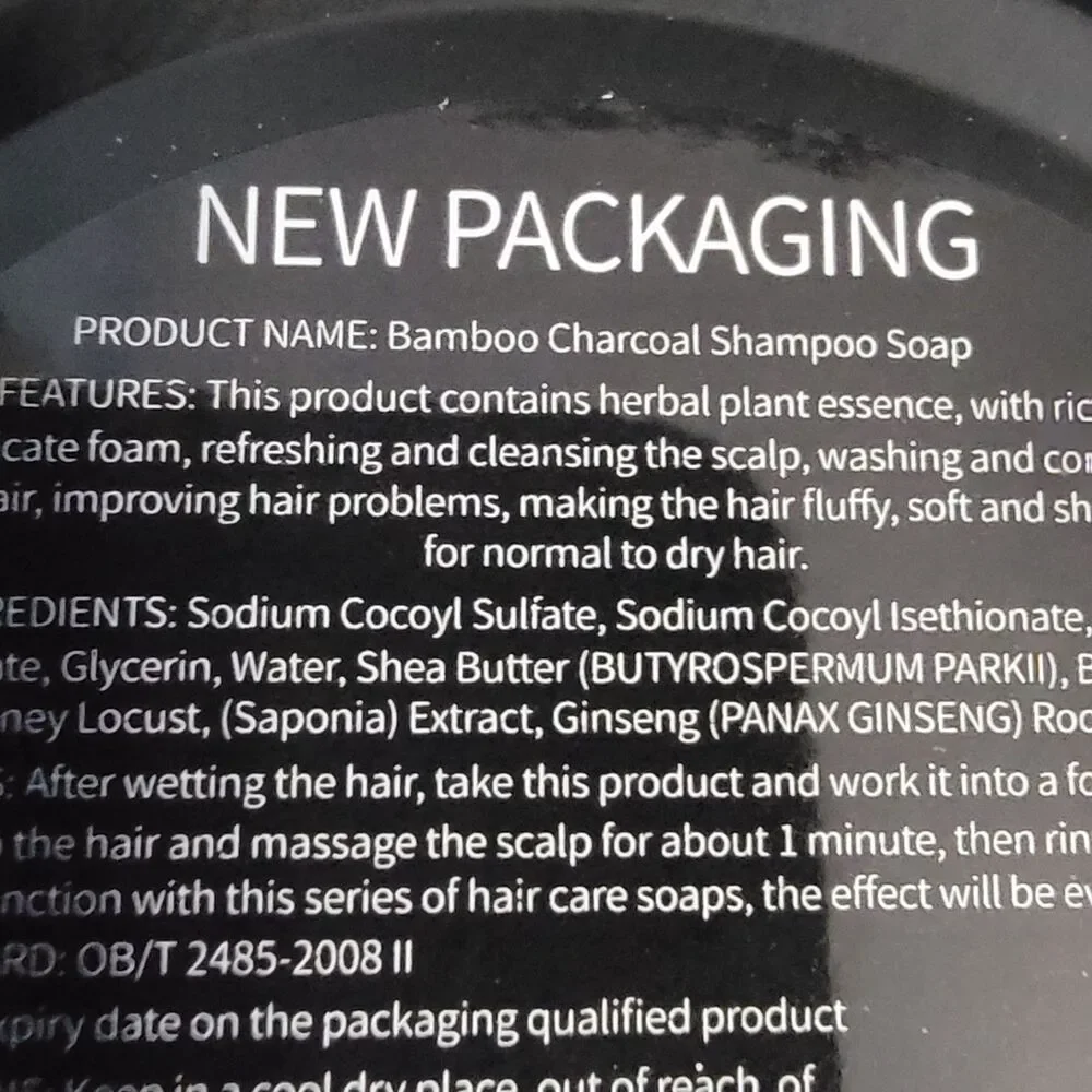 Black Soap Fo-Ti  Activa Shampoo Bar for Hair Grey Coverage